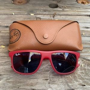 Ray-Ban Junior Sunglasses- Red w/ Case